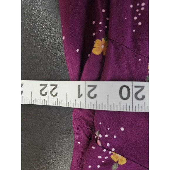 Old Navy XL Purple Floral Ruffle Sleeve Mini Dress Rayon Boho Casual Women's - Picture 6 of 7